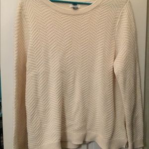 Cute white sweater!